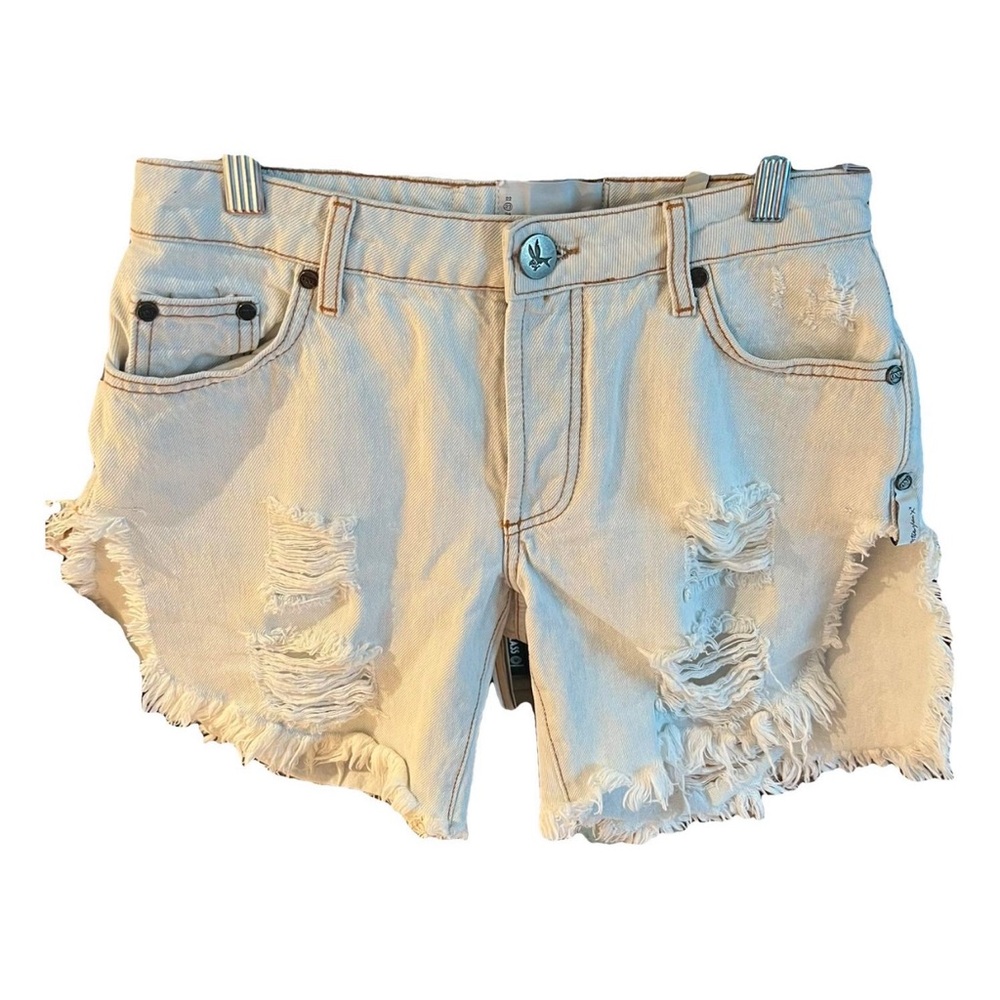 One Teaspoon Frankies High Waist Long Length Denim Shorts Brando